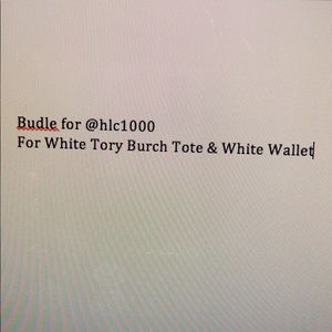 White Tory burch wallet and white purse